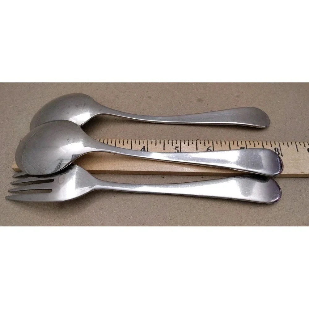 Gourmet Settings GS 18/10 Flatware Stainless Steel Spoons And Fork Lot Of 3
